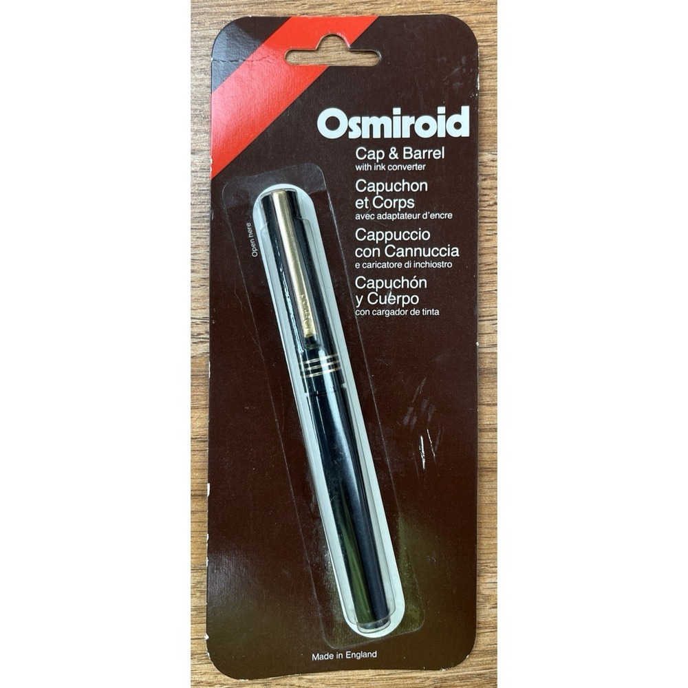 Vintage Osmiroid Fountain Pen Cap & Barrel with Ink Converter NEW